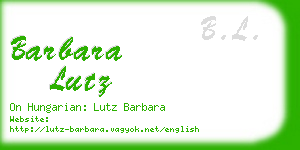 barbara lutz business card
